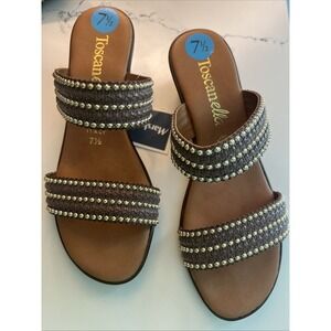 Toscanella 7.5 New Made In Italy 2 Inch Wedge Sandals Women's NWT
